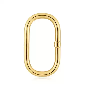 Oferta de Anilla extra grande con baño de oro 18 kt sobre plata Hold Oval por 75€ en Tous