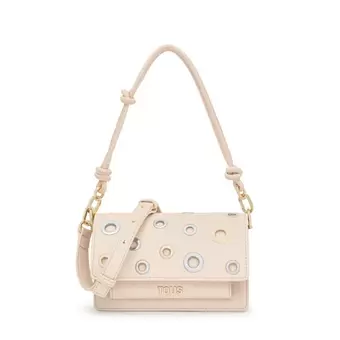 Oferta de Bandolera pequeña beige Audree Eyelets por 199€ en Tous