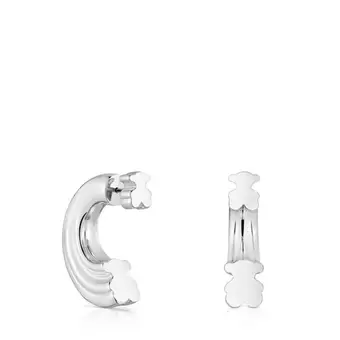 Oferta de Pendientes de aro de plata y motivo oso TOUS 1950 por 149€ en Tous