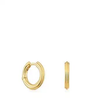 Oferta de Pendientes de aro con baño de oro 18 kt sobre plata TOUS 1950 por 149€ en Tous