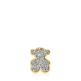 Oferta de Charm TOUS 1950 oso con baño de oro 18 kt sobre plata y diamantes por 900€ en Tous