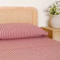 Oferta de Juego de sábanas algodón Raya Brooke rosa por 15,99€ en Tramas+