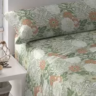 Oferta de Juego de sábanas algodón Clementina verde por 15,99€ en Tramas+