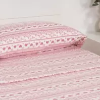 Oferta de Juego de sábanas pirineo Candy malva por 19,99€ en Tramas+