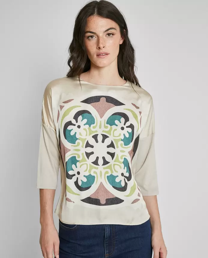 Oferta de Camiseta Print Mandala por 25,99€ en Trucco