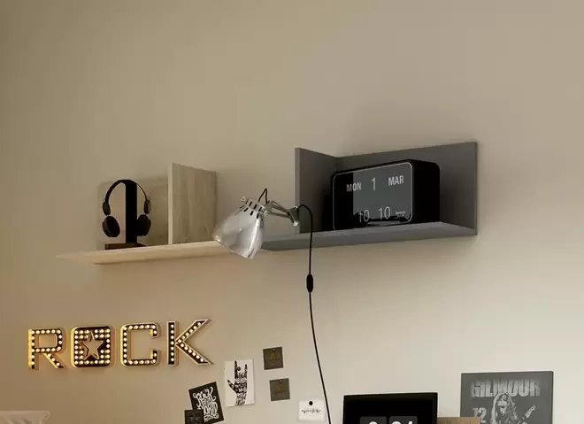 Oferta de Estantería para colgar en pared con 1 divisor vertical CLEO por 53€ en Tuco