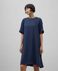 Oferta de Vestido recto azul mujer por 132€ en U Adolfo Domínguez