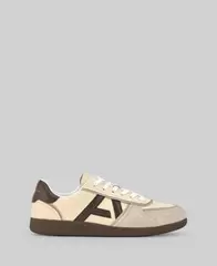 Oferta de Zapatilla piel y ante maxi logo mujer por 119€ en U Adolfo Domínguez