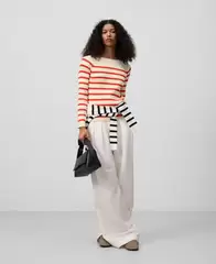 Oferta de Jersey canalé rayas mujer por 119€ en U Adolfo Domínguez