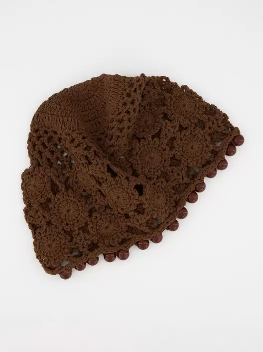 Oferta de Proveedor: Ulanka Gorro boho de crochet marrón - Boho por 22,99€ en Ulanka