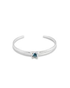 Oferta de Rigid sterling silver-plated bracelet with blue cubic zirconia por 135€ en Uno de 50