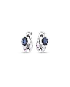 Oferta de Sterling silver-plated earrings with black crystal por 135€ en Uno de 50
