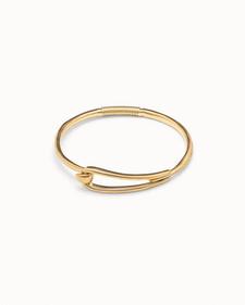 Oferta de 18K gold-plated link shaped bracelet with spring por 205€ en Uno de 50