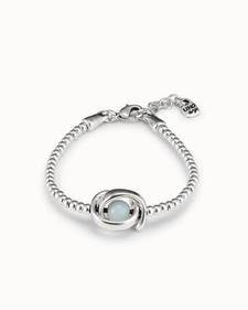 Oferta de Sterling silver-plated one strand elastic bracelet with double moon bead por 110€ en Uno de 50