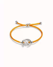 Oferta de 18K gold-plated orange thread bracelet with shell pearl accessory por 70€ en Uno de 50