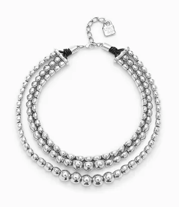 Oferta de Limited edition triple necklace with sterling silver-plated beads por 875€ en Uno de 50