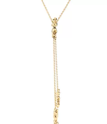 Oferta de 18K gold-plated chain with three figures, one adjustable in the center. por 310€ en Uno de 50