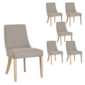 Oferta de Pack 6 sillas bimba tapizada gris por 585€ en Banak Importa