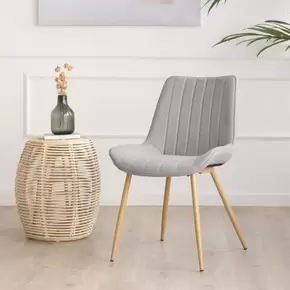 Oferta de Roma silla tapizada gris por 79€ en Banak Importa