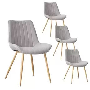 Oferta de Pack 4 sillas roma tapizada gris por 297€ en Banak Importa