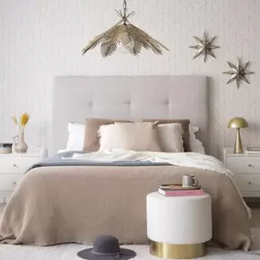 Oferta de Maira cabecero tapizado beige para cama de 150 y 160 por 179€ en Banak Importa