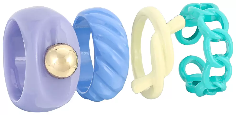 Oferta de Ring-Set - Pastel Love por 8€ en Bijou Brigitte