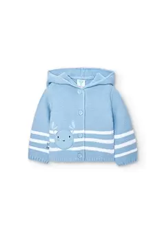 Oferta de Chaqueta de tricotosa de bebé en azul celeste por 29,95€ en Boboli