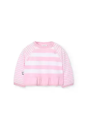 Oferta de Jersey de tricotosa de bebé niña en rosa por 25,95€ en Boboli