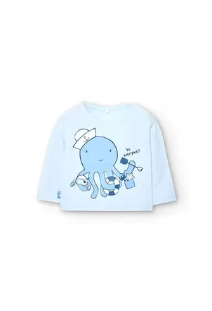 Oferta de Camiseta de punto de bebé niño en azul celeste por 7,95€ en Boboli