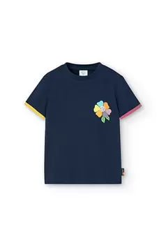 Oferta de Camiseta de punto elástico de niña en azul marino por 19,95€ en Boboli