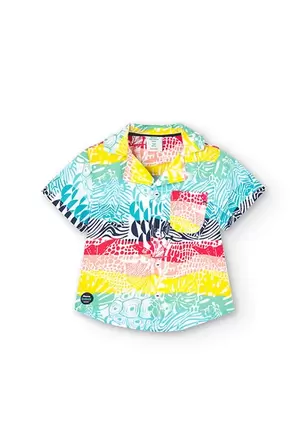 Oferta de Camisa de popelín estampada de bebé niño por 25,95€ en Boboli