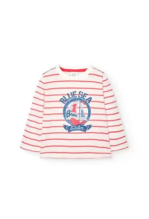 Oferta de Camiseta listada de punto fantasía de bebé niña por 9,95€ en Boboli