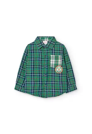 Oferta de Camisa de niño en cuadros verdes por 29,95€ en Boboli