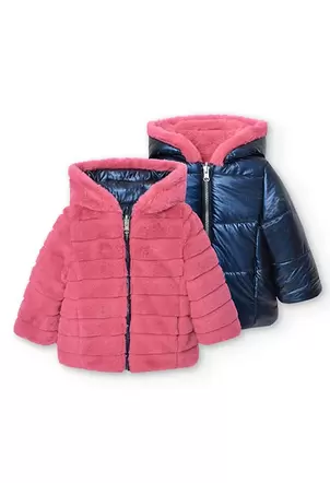 Oferta de Parka reversible para bebé niña en azul marino por 59,95€ en Boboli