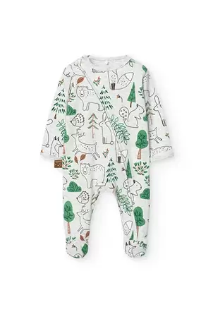 Oferta de Pelele interlock para bebé con estampado animales por 25,95€ en Boboli