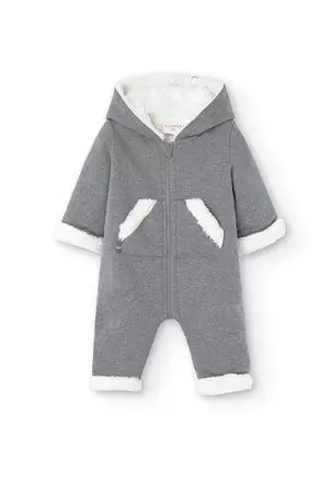 Oferta de Pelele de franela para bebé en gris vigoré por 45,95€ en Boboli