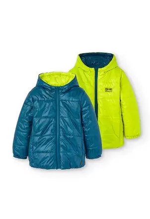 Oferta de Parka reversible para niño estampado en color verde oscuro por 59,95€ en Boboli