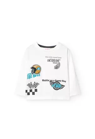 Oferta de Camiseta de punto para bebé niño en blanco por 7,95€ en Boboli