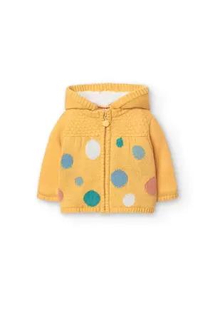 Oferta de Chaqueta de tricotosa para bebé niña en color amarillo por 17,95€ en Boboli