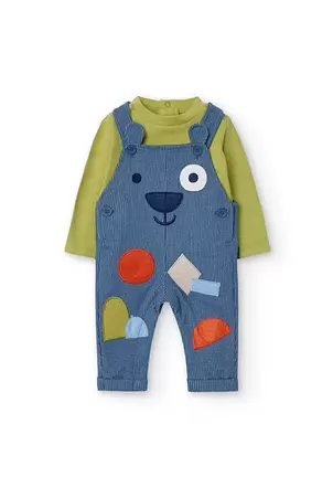 Oferta de Conjunto de boy y peto de felpa para bebé niño en verde kiwi por 17,95€ en Boboli