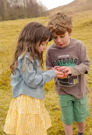 Oferta de Bermudas de gabardina para niño en color verde por 25,95€ en Boboli