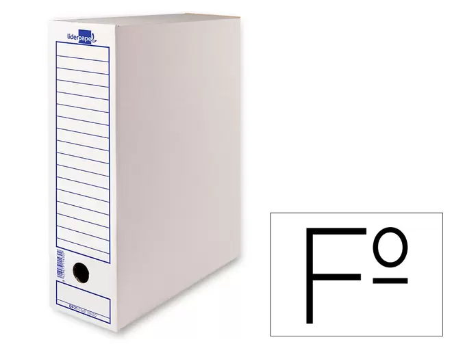 Oferta de Caja archivo definitivo liderpapel ecouse carton 100% reciclado 104 folio 365x251x100mm 32... por 1,13€ en Carlin