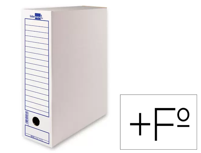 Oferta de Caja archivo definitivo liderpapel ecouse carton 100% reciclado folio prolongado 388x275x1... por 1,32€ en Carlin
