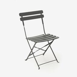 Oferta de Set de jardín plegable de mesa y 2 sillas de acero gris oscuro Bistro por 119€ en Casa Viva