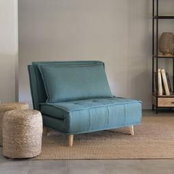 Oferta de Sofá cama individual verde 104x92x84cm por 429€ en Casa Viva