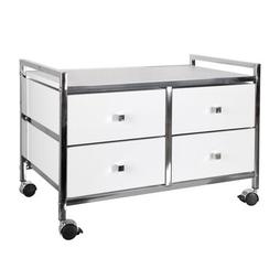 Oferta de Carro de baño de metal con ruedas y 4 cajones 64x40x43cm por 129€ en Casa Viva