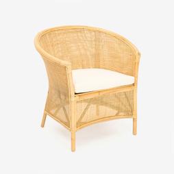 Oferta de Butaca de ratán beige Milos 76x65x80cm por 199€ en Casa Viva