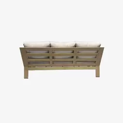Oferta de Sofá de jardín de aluminio efecto madera Durres 194x84x80cm por 599€ en Casa Viva