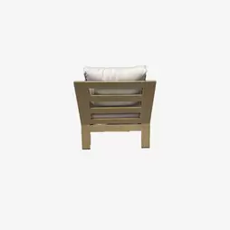 Oferta de Butaca de jardín de aluminio efecto madera Durres 79x84x80cm por 299€ en Casa Viva