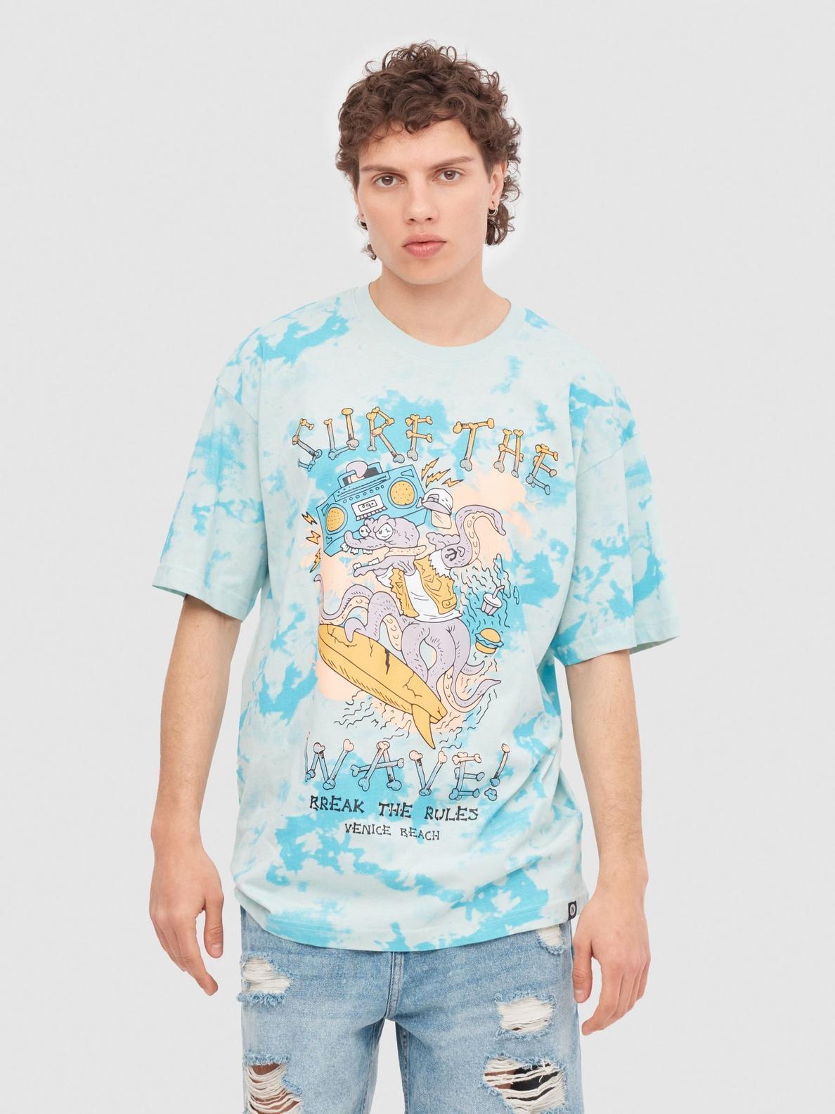Oferta de Camiseta tie dye pulpo surfero por 4,99€ en Inside